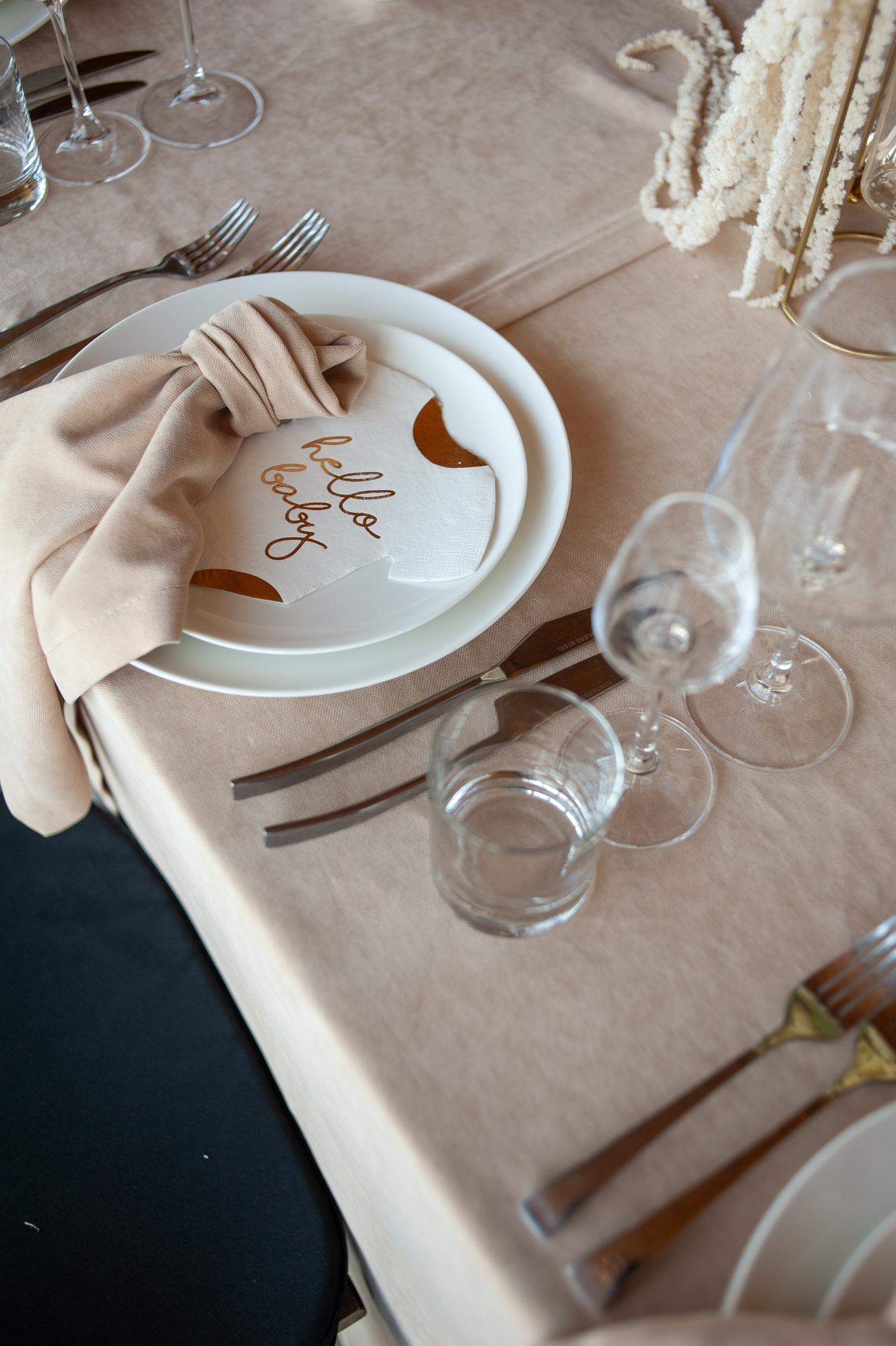 Table set for tasting menu